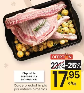 Cordero Lechal Limpio Por Enteros O Medios