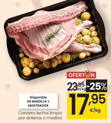 Cordero Lechal Limpio Por Enteros O Medios