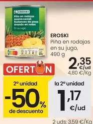 Eroski - Piña En Rodajas En Su Jugo