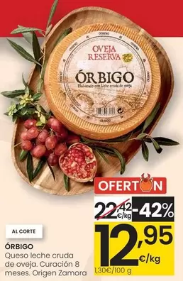 Orbigo - Queso Leche Cruda De Oveja, Curación 8 Meses, Origen Zamora