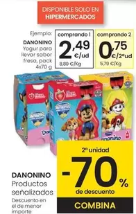 Danonino - Yogur Para Llevar Sabor Fresa