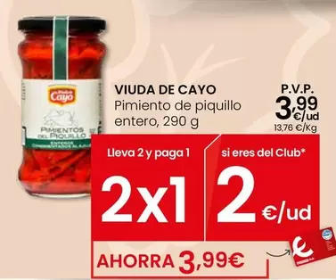 Viuda De Cayo - Pimiento De Piquillo Entero