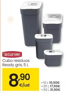 Curver - Cubo Residuos Ready Gris