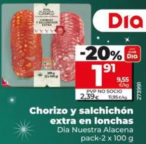 Dia Nuestra Alacena - Chorizo Y Salchichon Extra En Lonchas 