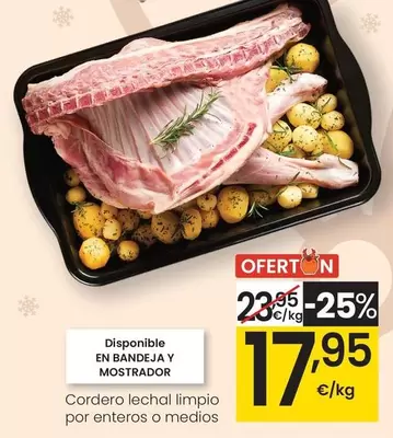 Cordero Lechal Limpio Por Enteros O Medios 