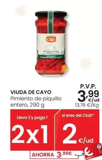 Viuda De Cayo - Pimiento De Piquillo Entero