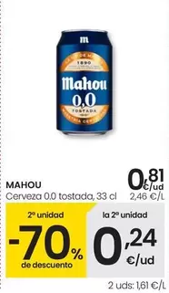 Mahou - Cerveza 0.0 Tostada
