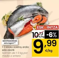 Salmón De 1-3 Kg Por Medio O Entero