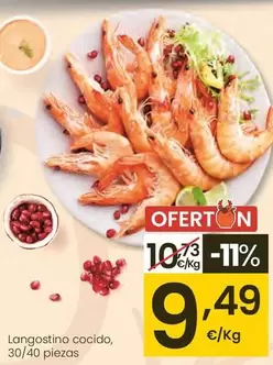 Langostino Cocido, 30/40 Piezas