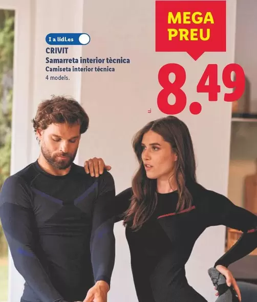 Crivit - Camiseta Interior Técnica