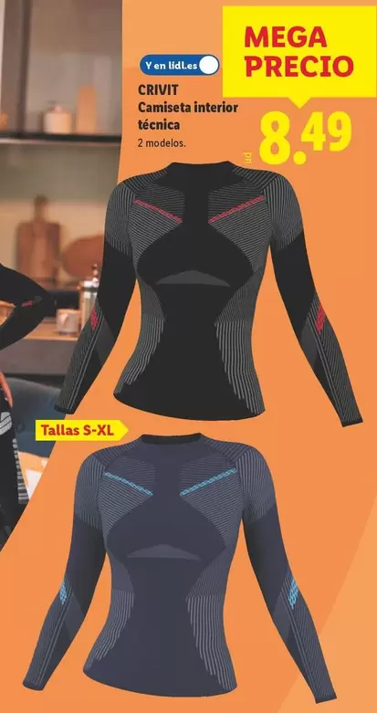 Crivit - Camiseta Interior Técnica