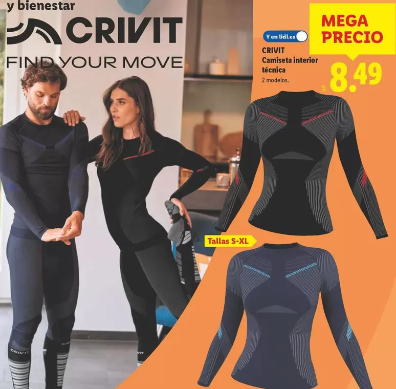 Crivit - Camiseta Interior Técnica