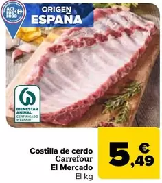 carrefour - Costilla De Cerdo El Mercado