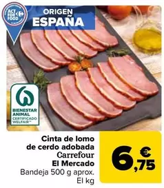 carrefour - Cinta De Lomo De Cerdo Adobada El Mercado