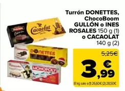 Donettes - Turron Chocoboom Gullon O Ines Rosales O Cacaolat