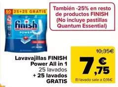 Finish - Lavavajillas Power All In 1 + 25 Lavados