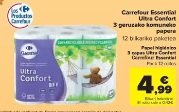 Carrefour bio - Papel Higiénico 3 Capas Ultra Confort