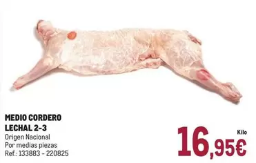 origen - Medio Cordero Lechal 2-3