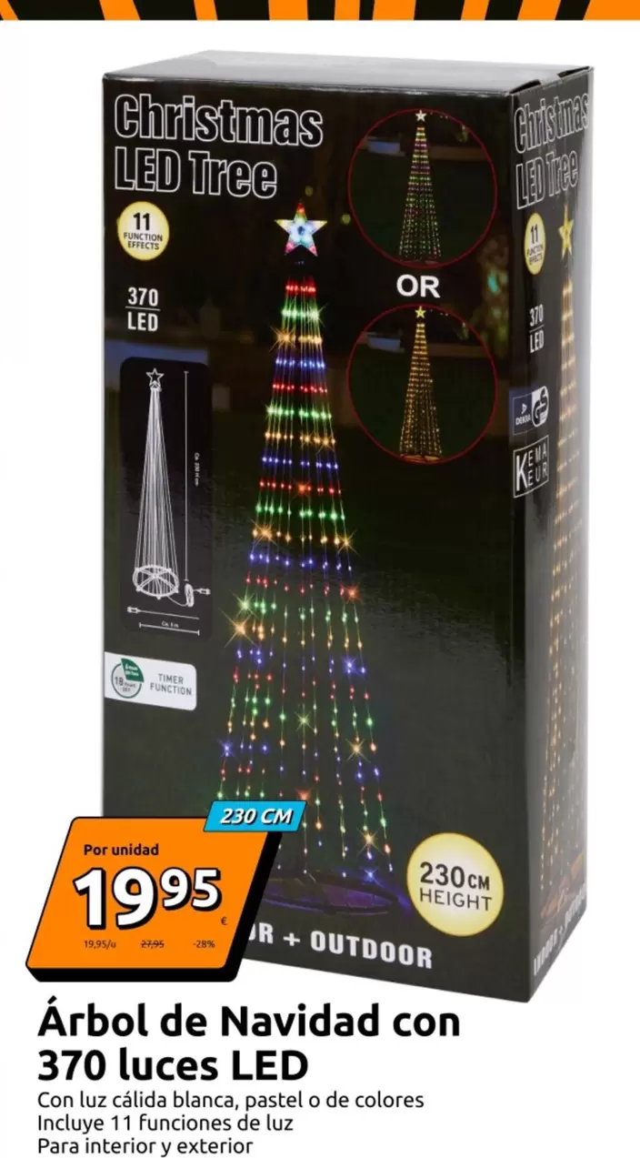 Árbol De Navidad Con 370 Luces Led