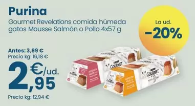 Purina - Gourmet Revelations Comida Humeda Gatos Mousse Salmon O Pollo