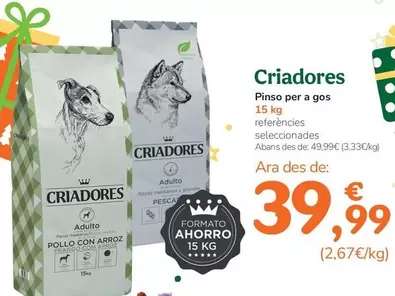Criadores - Pinso Per A Gos