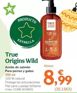 True Origins - Wild Aceite De Salmon Para Perros Y Gatos