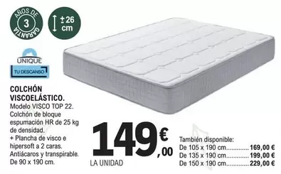 Unique - Colchón Viscoelástico