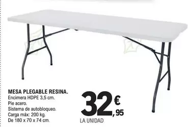 Mesa Plegable Resina