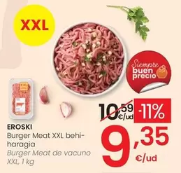 Eroski - Burger Meat De Vacuno Xxl