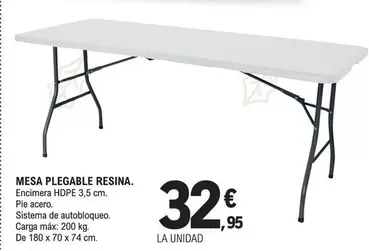 Mesa Plegable Resina