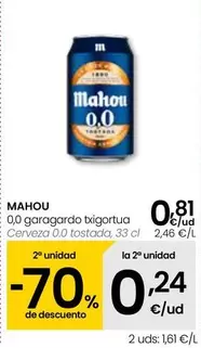 Mahou - Cerveza 0.0 Tostada