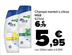 H&S - Champú Mentol O Citrus