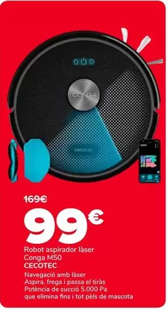 Cecotec - Robot Aspirador Laser Conga M50