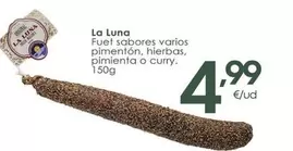 La Luna - Fuet Sabores Varios Pimenton, Hierbas, Pimiento O Curry