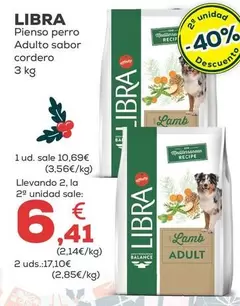 Libra - Pienso Perro Adulto Sabor Cordero