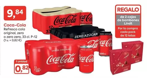 Coca-Cola - Refresco Cola Original, Zero O Zero Zero