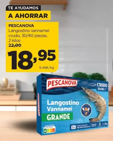 Pescanova - Langostino Vannamei Crudo