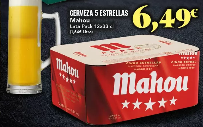 Mahou - Cerveza 5 Estrellas