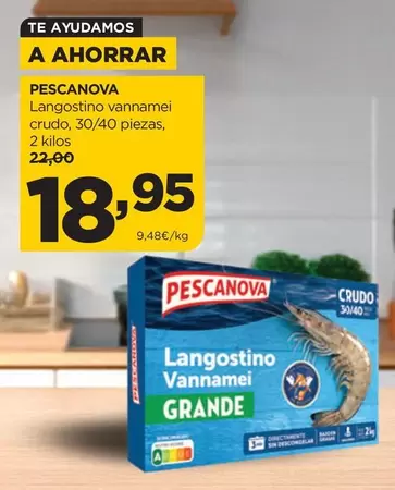 Pescanova - Langostino Vannamei Crudo