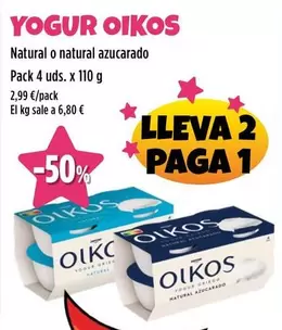 OIKOS - Yogur Natural Azucarado