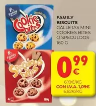 Family - Galletas Mini Cookies Bites O Speculoos