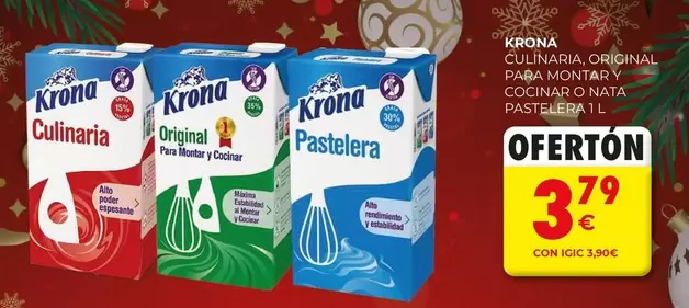 Krona - Culinaria, Original Para Montra O Cocina O Nata Pastelera