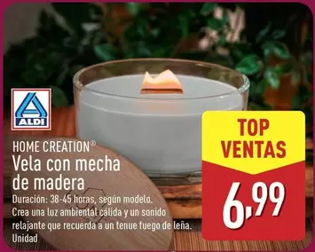 aldi - Vela Con Mecha De Madera