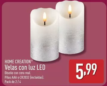 Home Creation - Velas Con Luz Led