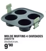 Molde Muffins 4 Cavidades