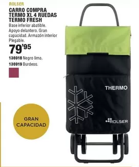 Rolser - Carro Compra Termo Xl 4 Ruedas Termo Fresh