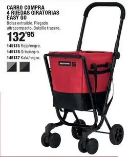 Ambit - Carro Compra 4 Ruedas Giratorias Easy Go