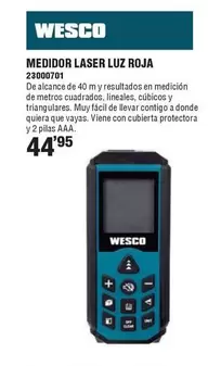Wesco - Medidor Laser Luz Roja