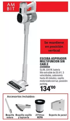 Ambit - Escoba Aspirador Multifuncion Sin Cable