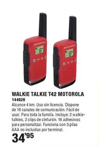 Motorola - Walkie Talkie T42